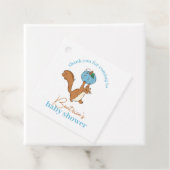 Blue Pumpkin und Eichhörnchen Baby Boy Baby Dusche Geschenkanhänger (Beispiel)