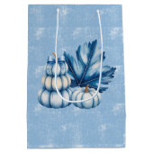 Blue Pumpkin und Leaf Boy Baby Dusche Mittlere Geschenktüte (Rückseite)