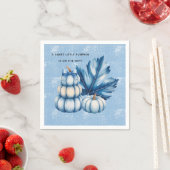 Blue Pumpkin und Leaf Boy Baby Dusche Serviette (Beispiel)
