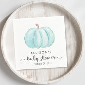 Blue Pumpkin Watercolor Baby Boy Dusche Serviette