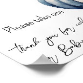 Blue Pumpkin Watercolor Baby Boy Duwer Favoriten Poster (Ecke)