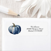 Blue Pumpkin Watercolor Boho Baby Boy Dusche (Insitu)