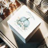 Blue Pumpkin Watercolor Boy Babydusche Napkins Serviette