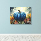 Blue Pumpkin - Wrapped Canvas Leinwanddruck (Insitu (Holzboden))