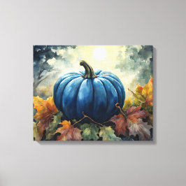 Blue Pumpkin - Wrapped Canvas Leinwanddruck