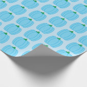 Blue Pumpkin Wrapping Paper Geschenkpapier (Ecke)