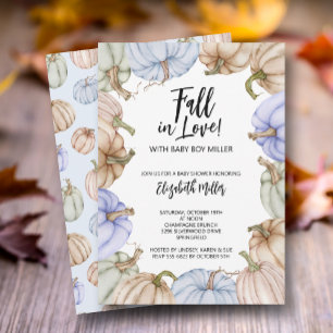 Blue Pumpkins Baby Dusche Einladung