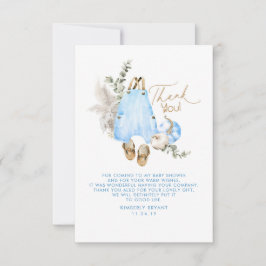 Blue Pumpkins Baby Dusche Kleiner Dank Dankeskarte