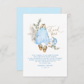 Blue Pumpkins Baby Dusche Kleiner Dank Dankeskarte (Vorne/Hinten)