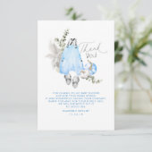 Blue Pumpkins Baby Dusche Kleiner Dank Dankeskarte (Stehend Vorderseite)