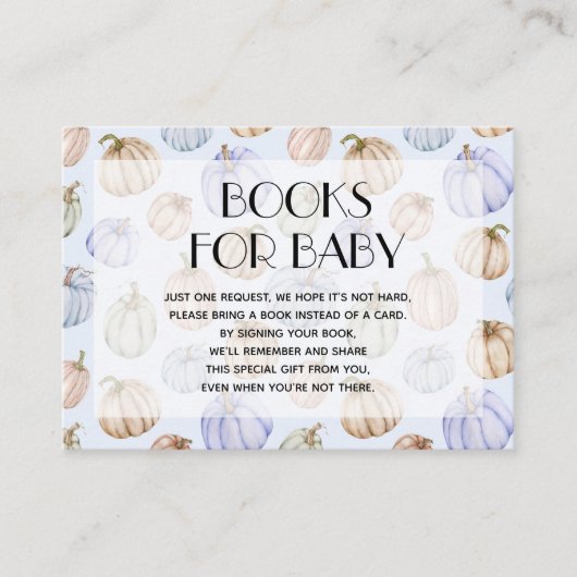 Blue Pumpkins Boy Baby Buy Request Begleitkarte (Vorderseite)