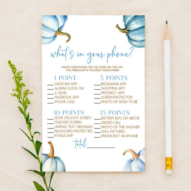 Blue Pumpkins fallen in Ihr Handy Baby Duschgame (Von Creator hochgeladen)