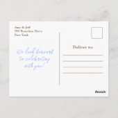 Blue Pumpkins Floral 16 . Geburtstag Postkarte (Rückseite)