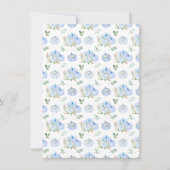 Blue Pumpkins Floral Baby Dusche Dankeskarte (Rückseite)