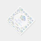 Blue Pumpkins Floral Baby Dusche Serviette (Ecke)