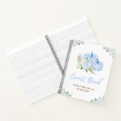 Blue Pumpkins Floral Baby Showbook Notizblock (Innenseite)