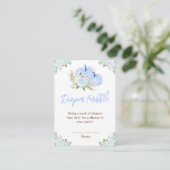 Blue Pumpkins Floral Diaper Raffle Begleitkarte (Stehend Vorderseite)