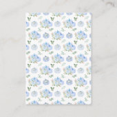 Blue Pumpkins Floral Display Baby Dusche Begleitkarte (Rückseite)