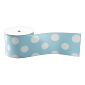 Blue Punkt Girly Modern Niedlich Grosgrain Ribbon Ripsband (Spule)