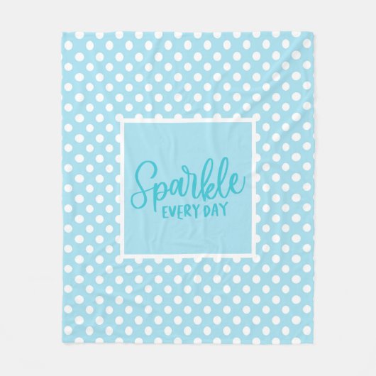 Blue Punkt Glam Girly Typografy Trendy Fleecedecke (Vorderseite)
