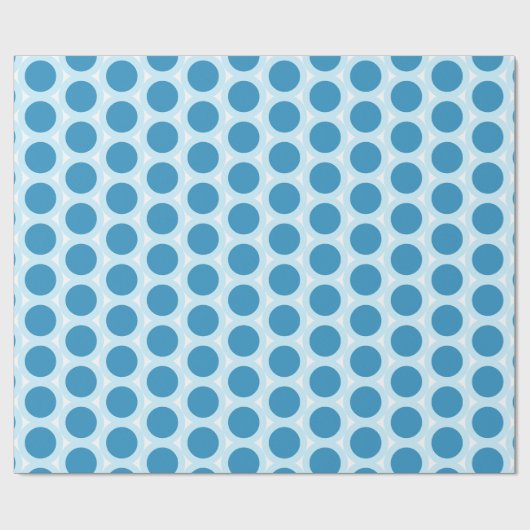 Blue Punkt Moderner einfacher Minimalismus Geschenkpapier (Flach)