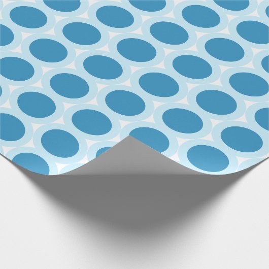 Blue Punkt Moderner einfacher Minimalismus Geschenkpapier (Ecke)