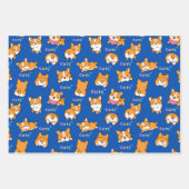 Blue Puppy Geschenkpapier Set (Vorderseite 3)