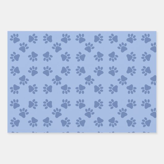 Blue Puppy Party Geschenkwrake, Kinder und Haustie Geschenkpapier Set (Vorderseite 2)