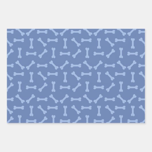 Blue Puppy Party Geschenkwrake, Kinder und Haustie Geschenkpapier Set (Vorderseite)