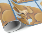 Blue Puppy Wrapping Paper Geschenkpapier (Rolleneckpunkt)