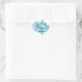 Blue Purim Label Herz-Aufkleber (Tasche)