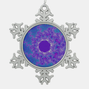 Blue Purity Sunburst Schneeflocken Zinn-Ornament
