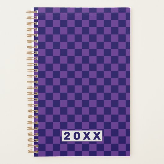 Blue Purple Checkerboard Planer (Vorderseite)
