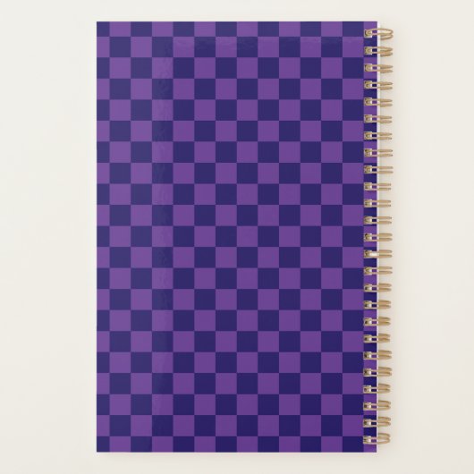 Blue Purple Checkerboard Planer (Rückseite)