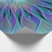 Blue Purple Flower Dream Abstract Fractal Art Geschenkpapier (Ecke)