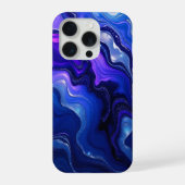 Blue & Purple Fluid Abstract iPhone Hülle (Rückseite)