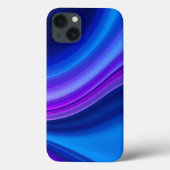 Blue Purple Gradient Wave iPhone Case (Rückseite)