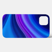 Blue Purple Gradient Wave iPhone Case (Rückseite (Horizontal))