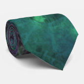 Blue, Purple, Green Orbs Textured Look Tie Krawatte (Gerollt)