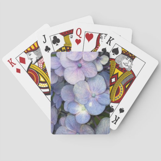 Blue Purple Hydrangea Playing Cards Spielkarten (Rückseite)