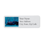 Blue Purple Torquoise Old 195 Return Address Label (Vorne)
