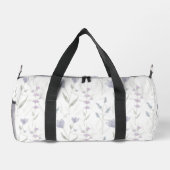 Blue Purple Watercolor Wildflower Duffle Bag (Rückseite)