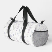 Blue Purple Watercolor Wildflower Duffle Bag (Rechte Ecke)