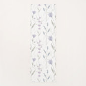 Blue Purple Watercolor Wildflower Yogamatte (Vorderseite)