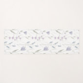 Blue Purple Watercolor Wildflower Yogamatte (Vorderseite (Horizontal))