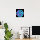 Blue & Purple Yin Yang Poster (Heimbüro)