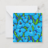 Blue Puya Blume Botanische tropische Flora Mitteilungskarte (Rückseite)
