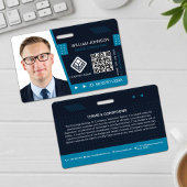Blue QR Code Foto ID Abzeichen | Unternehmensmitar Ausweis