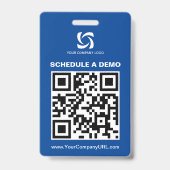 Blue QR Code Website Handelszeichen Ausweis (Rückseite)