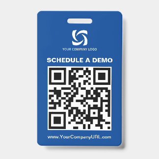 Blue QR Code Website Handelszeichen Ausweis